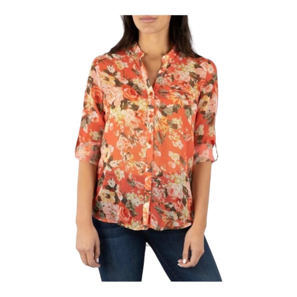 Nwt Kut From The Kloth Jasmine Top / treviso orange